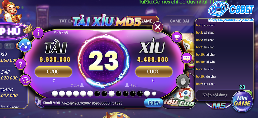 Tài xỉu MD5 tại C8BET